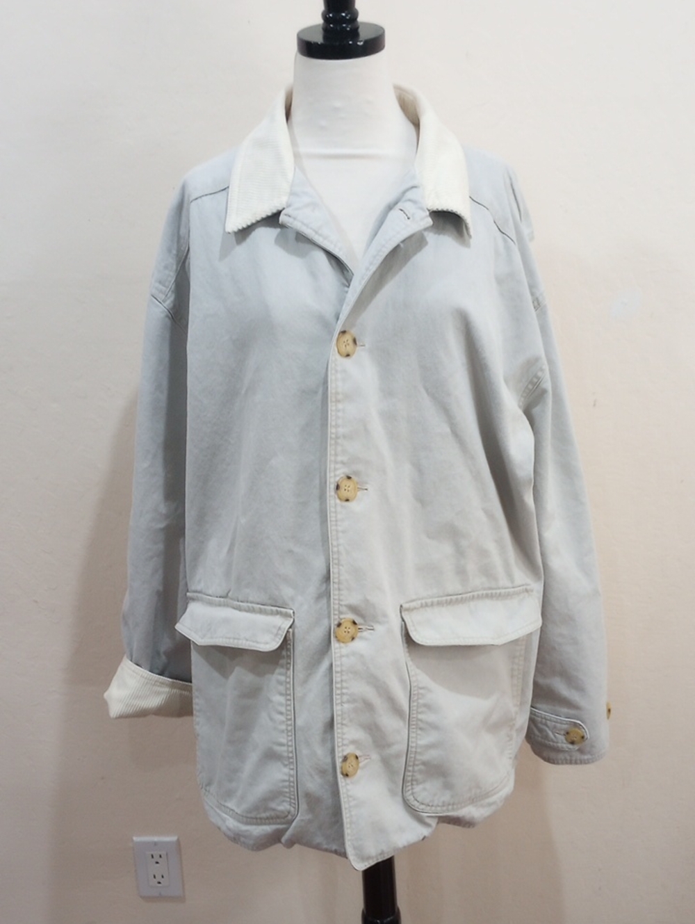 Smith And Hawken Gray Button Up Barn/Chore Coat, Size L